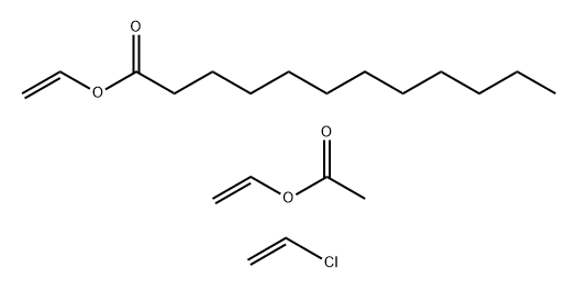 十二酸乙烯酯与氯乙烯和乙酸乙烯酯的聚合物, 25155-88-8, 结构式