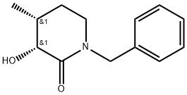 (3R,4R)-3-Hydroxy-4-methyl-1-(phenylmethyl)-2-piperidinone 结构式