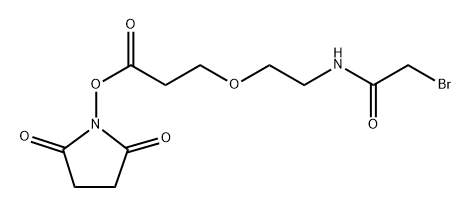 溴乙酰氨-一聚乙二醇-琥珀酰亚胺酯,2517591-20-5,结构式