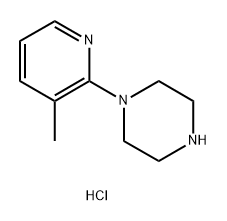 Piperazine, 1-(3-methyl-2-pyridinyl)-, hydrochloride (1:3) Structure