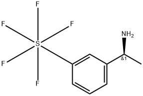 Sulfur, [3-[(1S)-1-aminoethyl]phenyl]pentafluoro-, (OC-6-21)- Struktur