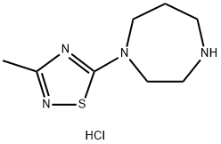 1H-1,4-Diazepine, hexahydro-1-(3-methyl-1,2,4-thiadiazol-5-yl)-, hydrochloride (1:2) Struktur