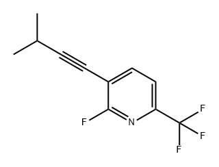 2-fluoro-3-(3-methyl-1-butyn-1-yl)-6-(trifluoromethyl)-Pyridine|2-氟-3-(3-甲基-1-丁基-1-基)-6-(三氟甲基)-吡啶