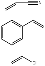 2-Propenitrile,polymer with chloroethene and ethenylbenzene 化学構造式