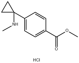 Methyl 4-(1-(methylamino)cyclopropyl)benzoate hydrochloride Structure