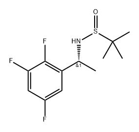 (R)-2-methyl-N-((R)-1-(2,3,5-trifluorophenyl)ethyl)propane-2-sulfinamide Structure