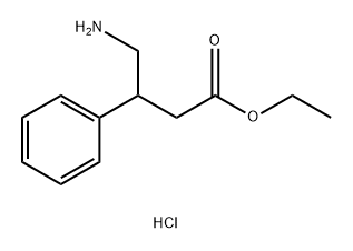 Benzenepropanoic acid, β-(aminomethyl)-, ethyl ester, hydrochloride (1:1) Structure
