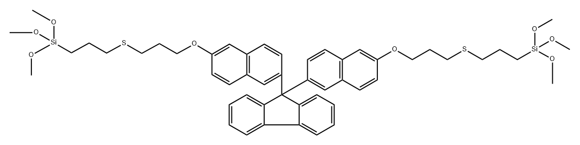 9,9-bis[6-[3-[[3-(trimethoxysilyl)propyl]thio]propoxy]-2-naphthalenyl]- 9H-Fluorene Structure