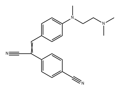 Benzeneacetonitrile, 4-cyano-α-[[4-[[2-(dimethylamino)ethyl]methylamino]phenyl]methylene]-,2530161-67-0,结构式