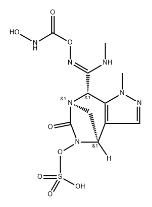 (4R,7R,8S)-8-((Z)-N'-((HYDROXYCARBAMOYL)OXY)-N-METHYLCARBAMIMIDOYL)-1-METHYL-6-OXO-4,8-DIHYDRO-1H-4,,2531421-13-1,结构式