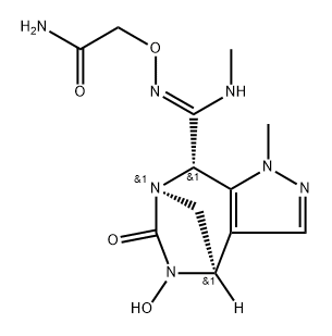 Acetamide, 2-[[(Z)-[(methylamino)[(4R,7R,8S)- 4,5,6,8-tetrahydro-5-hydroxy-1-methyl-6-oxo1H-4,7-methanopyrazolo[3,4-e][1,3]diazepin8-yl]methylene]amino]oxy]-, r Structure