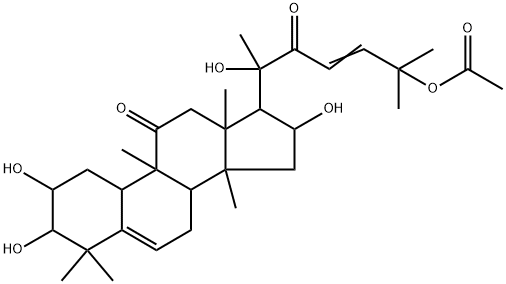 (10α)-25-Acetoxy-2α,3α,16α,20-tetrahydroxy-9β-methyl-19-norlanosta-5,23-diene-11,22-dione,25383-25-9,结构式