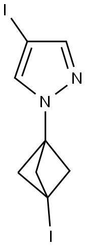 4-iodo-1-(3-iodobicyclo[1.1.1]pentan-1-yl)-1H-pyrazole Structure