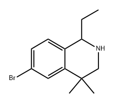 6-bromo-1-ethyl-4,4-dimethyl-1,2,3,4-tetrahydroisoquinoline,2547041-74-5,结构式