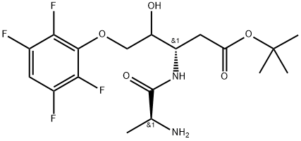 D-?glycero-?Pentonic acid, 3-?[[(2S)?-?2-?amino-?1-?oxopropyl]?amino]?-?2,?3-?dideoxy-?5-?O-?(2,?3,?5,?6-?tetrafluorophenyl)?-?, 1,?1-?dimethylethyl ester, (4ξ)?- (9CI) Structure