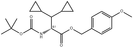 Cyclopropanepropanoic acid, β-cyclopropyl-α-[[(1,1-dimethylethoxy)carbonyl]amino]-, (4-methoxyphenyl)methyl ester, (αR)-|BOC-D-2-氨基-3,3-二环丙基丙氨酸-(4-甲氧基)苄酯