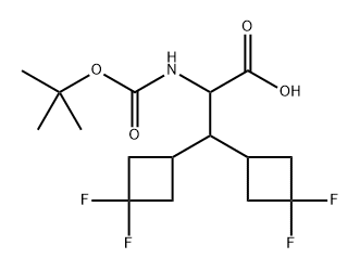 Cyclobutanepropanoic acid, β-(3,3-difluorocyclobutyl)-α-[[(1,1-dimethylethoxy)carbonyl]amino]-3,3-difluoro- Structure