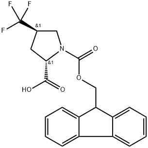 (2S,4R)-1-(((9H-芴-9-基)甲氧基)羰基)-4-(三氟甲基)吡咯烷-2-羧酸, 2549171-72-2, 结构式