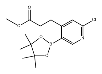 4-Pyridinepropanoic acid, 2-chloro-5-(4,4,5,5-tetramethyl-1,3,2-dioxaborolan-2-yl)-, methyl ester Struktur