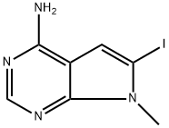 7H-Pyrrolo[2,3-d]pyrimidin-4-amine, 6-iodo-7-methyl- Struktur