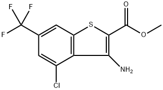 Methyl 3-amino-4-chloro-6-(trifluoromethyl)benzo[b]thiophene-2-carboxylate Structure