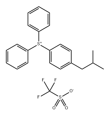 Diphenyl-p-isobutylphenylsulfonium triflate 化学構造式