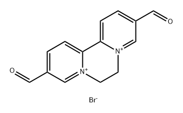 Dipyrido[1,2-a:2',1'-c]pyrazin-5,8-ium, 3,10-diformyl-6,7-dihydro-, bromide (1:2) 结构式