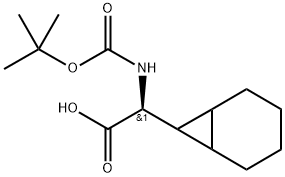 Bicyclo[4.1.0]heptane-7-acetic acid, α-[[(1,1-dimethylethoxy)carbonyl]amino]-, (αS)- 化学構造式