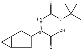 Bicyclo[3.1.0]hexane-3-acetic acid, α-[[(1,1-dimethylethoxy)carbonyl]amino]-, (αS)- Structure
