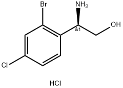 (2R)-2-胺-2-(2-溴-4-氯苯基)乙-1-醇盐酸盐,2550996-62-6,结构式
