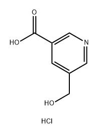 3-Pyridinecarboxylic acid, 5-(hydroxymethyl)-, hydrochloride (1:1) 化学構造式
