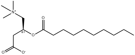 1-Propanaminium, 3-carboxy-N,N,N-trimethyl-2-[(1-oxodecyl)oxy]-, inner salt, (2S)- 化学構造式
