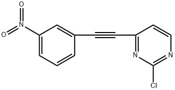 2-Chloro-4-(3-nitro-phenylethynyl)-pyrimidine Struktur