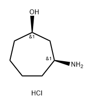 (1R,3S)-3-Amino-cycloheptanol hydrochloride,2554776-20-2,结构式