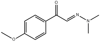 p-メトキシ-α-(ジメチルヒドラゾノ)アセトフェノン 化学構造式