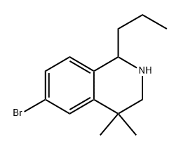 6-bromo-4,4-dimethyl-1-propyl-1,2,3,4-tetrahydroisoquinoline 化学構造式