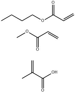 2-甲基-2-丙烯酸与2-丙烯酸丁酯和2-丙烯酸甲酯的聚合物, 25586-26-9, 结构式