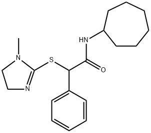 Benzeneacetamide, N-cycloheptyl-α-[(4,5-dihydro-1-methyl-1H-imidazol-2-yl)thio]-|Benzeneacetamide, N-cycloheptyl-α-[(4,5-dihydro-1-methyl-1H-imidazol-2-yl)thio]-