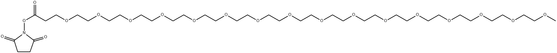 甲基-PEG16-NHS酯 结构式