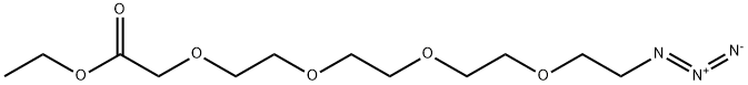 3,6,9,12-Tetraoxatetradecanoic acid, 14-azido-, ethyl ester Struktur