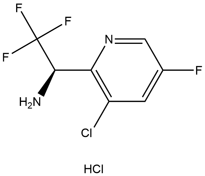 (R)-1-(3-chloro-5-fluoropyridin-2-yl)-2,2,2-trifluoroethan-1-amine hydrochloride Structure