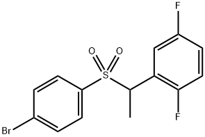 2-(1-((4-bromophenyl)sulfonyl)ethyl)-1,4-difluorobenzene Struktur