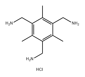 1,3,5-Benzenetrimethanamine, 2,4,6-trimethyl-, hydrochloride (1:3) 化学構造式