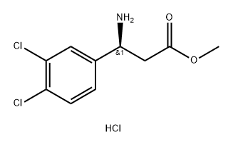 (S)-Methyl 3-amino-3-(3,4-dichlorophenyl)propanoate hydrochloride Structure