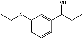 Benzenemethanol, α-?ethyl-?3-?(ethylthio)?- 化学構造式