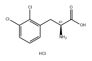 (S)-2-氨基-3-(2,3-二氯苯基)丙酸盐酸盐,2566432-52-6,结构式