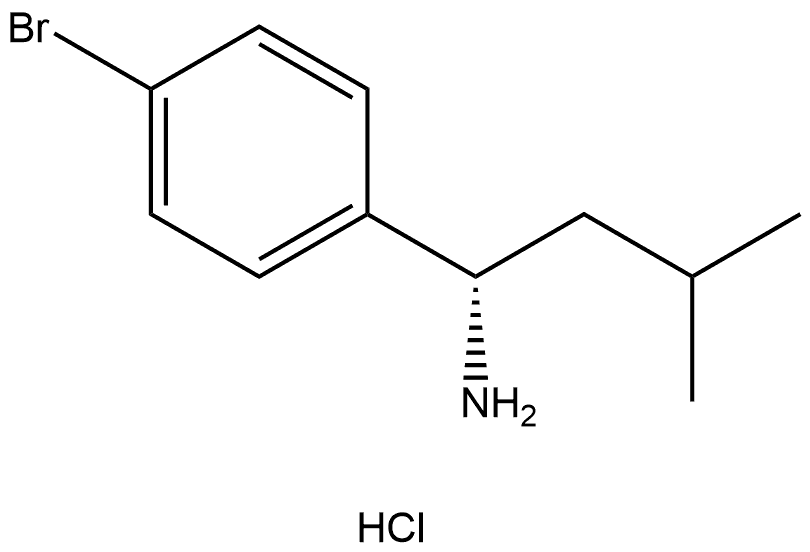 (1S)-1-(4-bromophenyl)-3-methylbutan-1-amine hydrochloride Structure