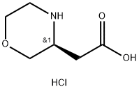 (S)-2-(吗啉-3-基)乙酸盐酸盐 结构式