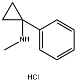 Cyclopropanamine, N-methyl-1-phenyl-, hydrochloride (1:1) Structure