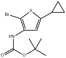 tert-Butyl (2-bromo-5-cyclopropylthiophen-3-yl)carbamate Struktur